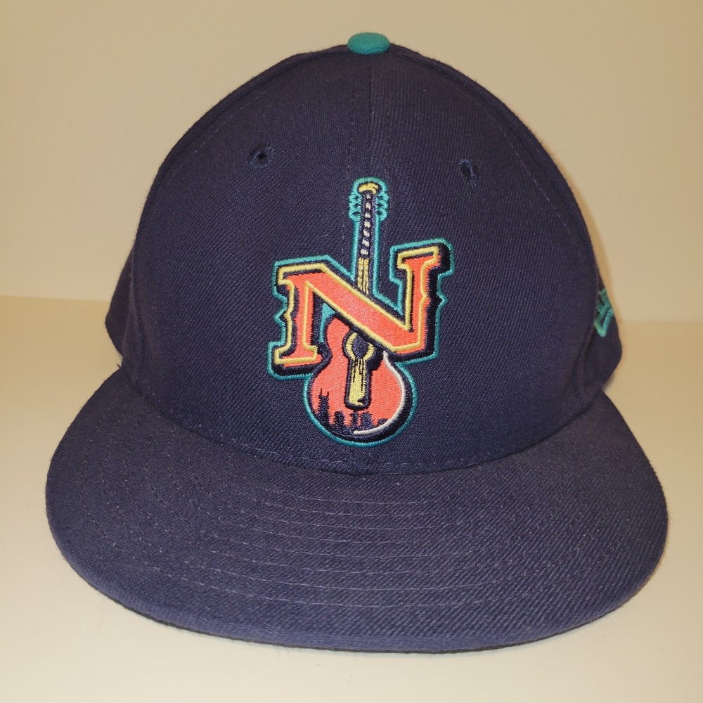 NWT New Era 59fifty Nashville Sounds Honky Tonk Hat Cap Navy Blue Size 7 1/8